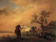Philips Wouwerman Horses Being Watered France oil painting artist